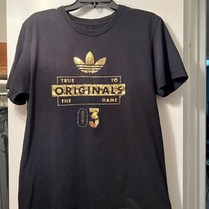 Adidas mens Gold foil T-shirt